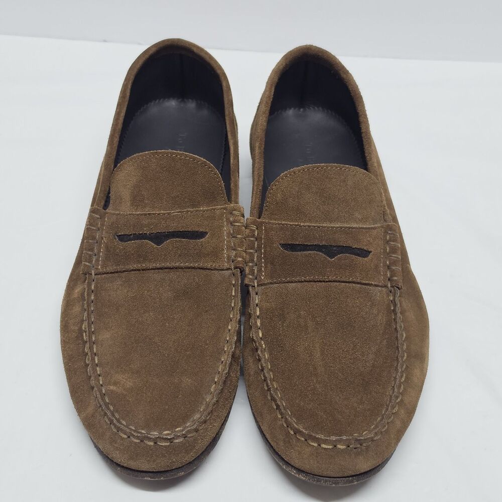 To Boot New York Penny Loafers Mens 9 Brown Suede Made in Italy Adam Derrick